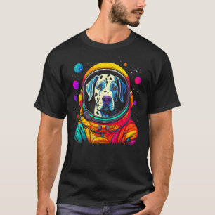 Dog Great Dane Space Astronaut Science T-Shirt