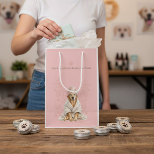 Dog Gromer Spa Cute Dog Personalized Pink Gift Bag