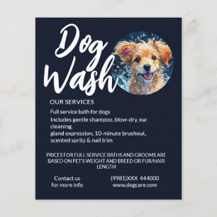 dog groom wash  flyer