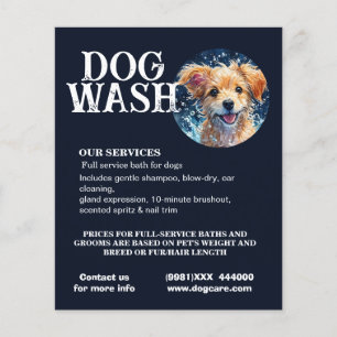 dog groom wash  flyer