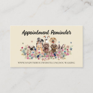 Dog Groomer Appointment Business Card