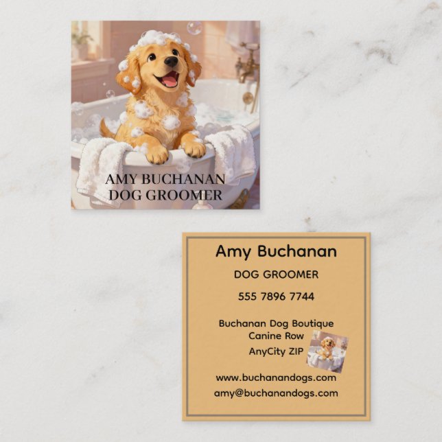 Dog Groomer Business Card (Front/Back)