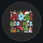 Dog Groomer Christmas Tree Leopard Santa Snowman J Classic Round Sticker<br><div class="desc">Dog Groomer Christmas Tree Leopard Santa Snowman Job Team</div>