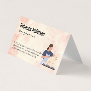 Dog Groomer Cutting Hair Business Card