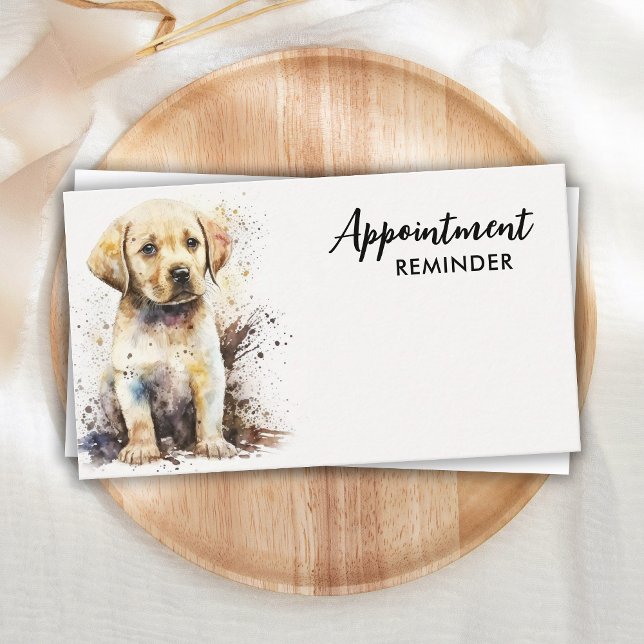 Dog Groomer Labrador Retriever Puppy Pet Sitter Appointment Card (Creator Uploaded)