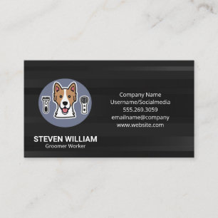Dog Groomer Logo Business Card