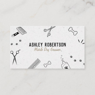 Dog Groomer Pattern Business Card