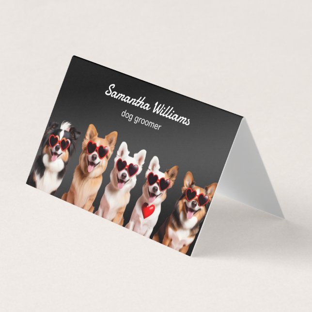 🐶 Dog Groomer QR Business Card (Front)