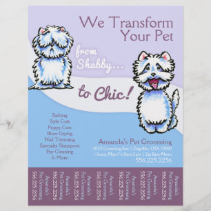 Dog Groomer Shabby Chic Westie Tear Sheet