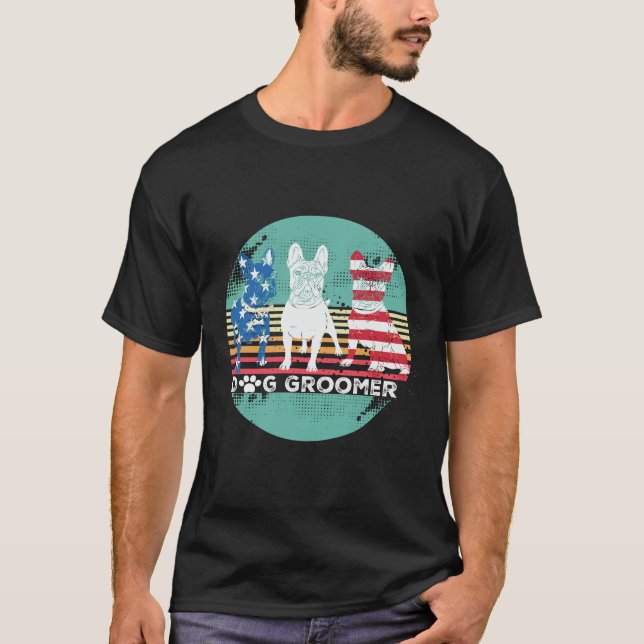 Dog Groomer Shirt, Funny Dog Grooming  T-Shirt (Front)