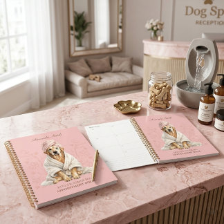 Dog Groomer Spa Personalized Appoitment Notebook Planner