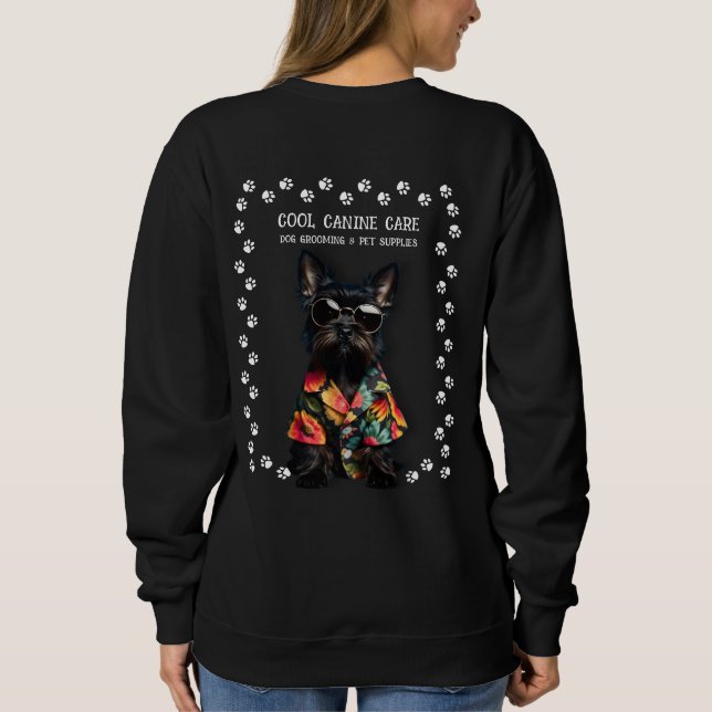 Dog Groomer Walker Sitter Sweatshirt (Back)