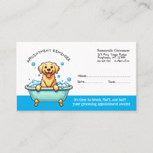 Dog Grooming Appointment Reminder Card