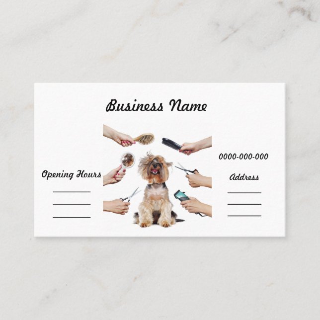 Dog Grooming Business Card (Front)