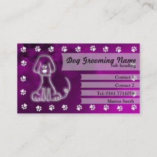 Dog Grooming Business Card [pink]