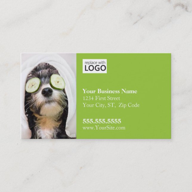 Dog Grooming Business Card-Spa2 Business Card (Front)