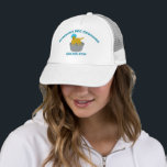 Dog Grooming Business Dog Groomers Personalized Trucker Hat<br><div class="desc">Promote your dog grooming business or give you and your employees a professional look while you're on the job with this personalized baseball cat. The hat features an illustration of a cute dog wearing a blue shower cap in an old fashioned wash tub. Advertising your groomer business wherever you go...</div>