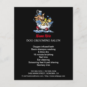 Dog grooming business personalized flyer