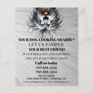 Dog grooming business personalized flyer
