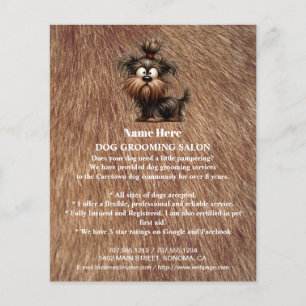 Dog grooming business personalized flyer