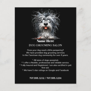 Dog grooming business personalized flyer