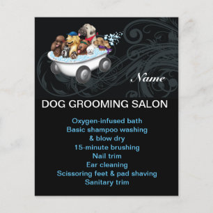 Dog grooming business personalized flyer