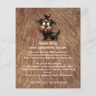 Dog grooming business personalized flyer