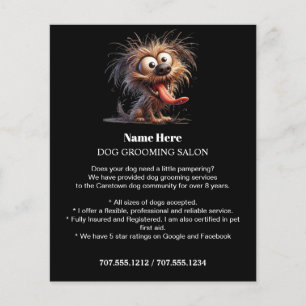 Dog grooming business personalized flyer