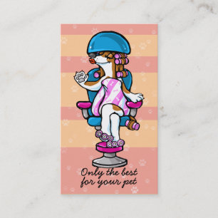Dog Grooming Business Salon Groomer Marketing_pnk Business Card