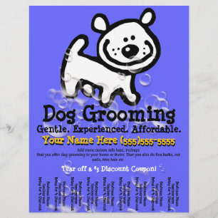 Dog Grooming. Customizable Promotional Tear sheet