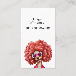 Dog Grooming Fun QR Code Business Card