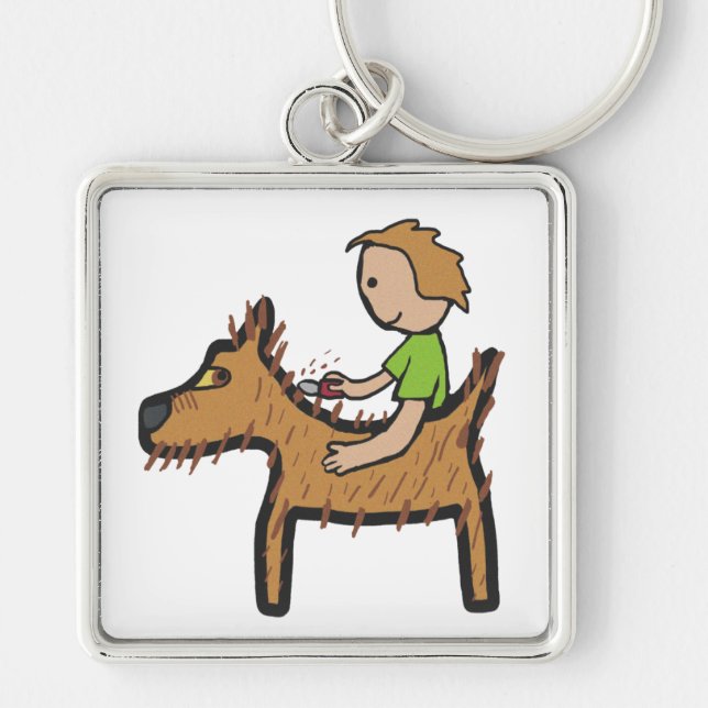 Dog Grooming Keychain (Front)