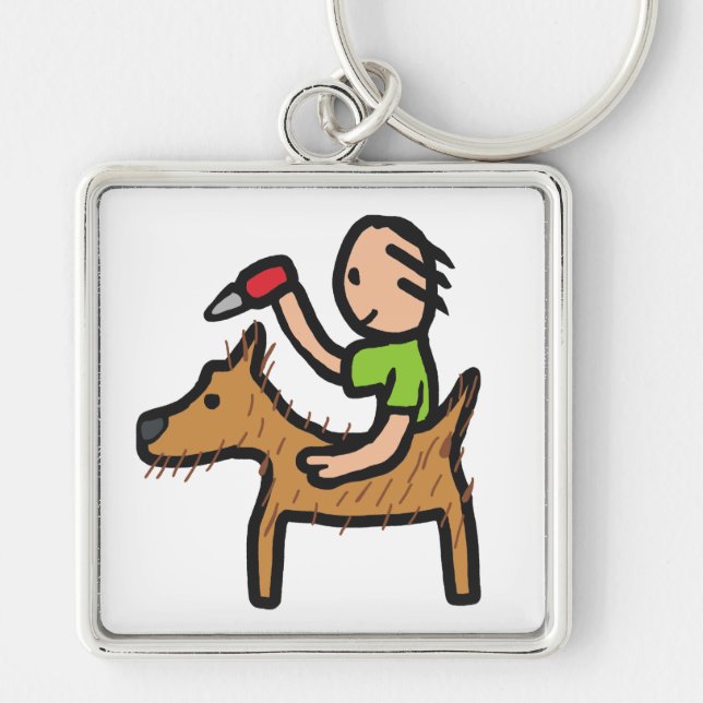 Dog Grooming Keychain (Front)