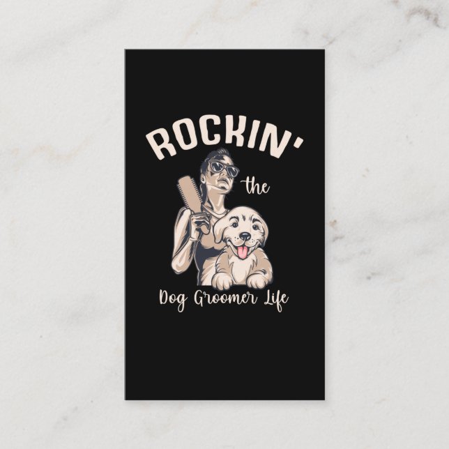 Dog Grooming Life Dog Groomer Hairdresser Business Card (Front)