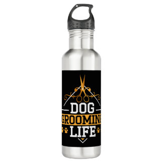 Dog Grooming Life Pet Groomer Pet Salon Fur Artist 710 Ml Water Bottle