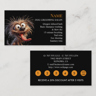 Dog grooming Loyalty Discount Business Card