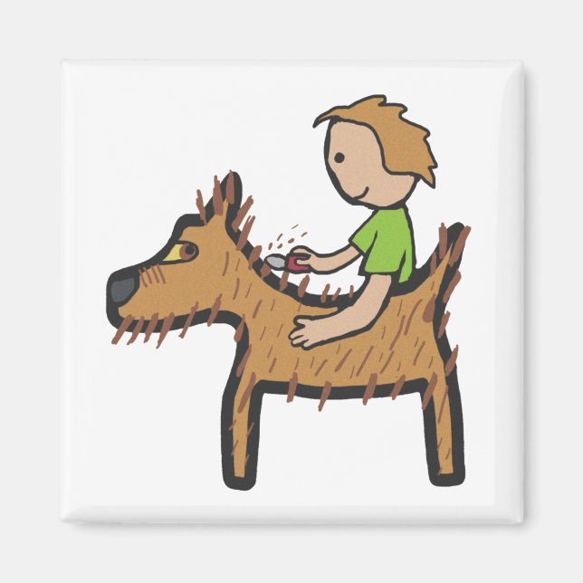 Dog Grooming Magnet (Front)