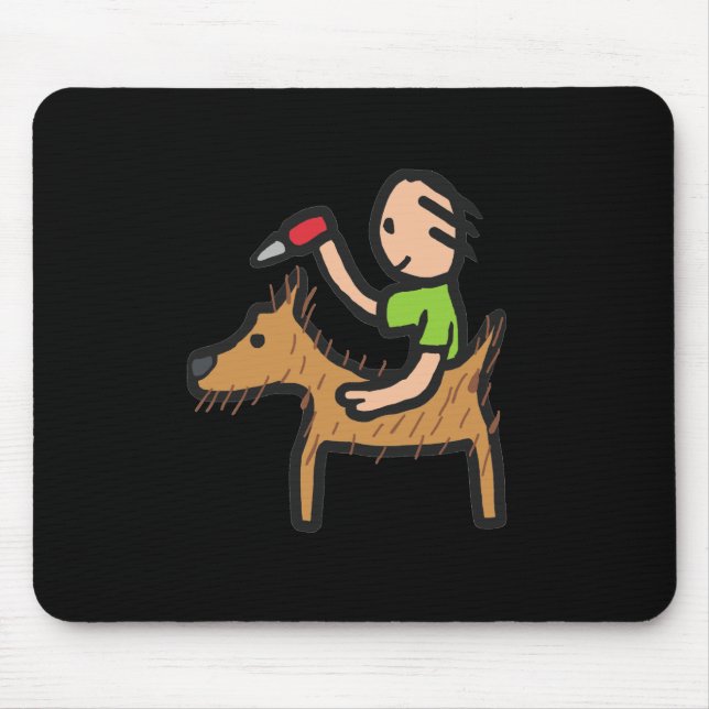 Dog Grooming Mouse Pad (Front)