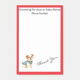 Dog Grooming Personalized Gold Elegant Collection Post-it Notes