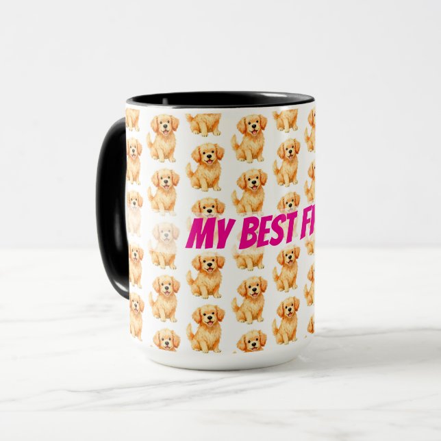 Dog Grooming Personalized Luxury Modern Collection Mug (Front Left)