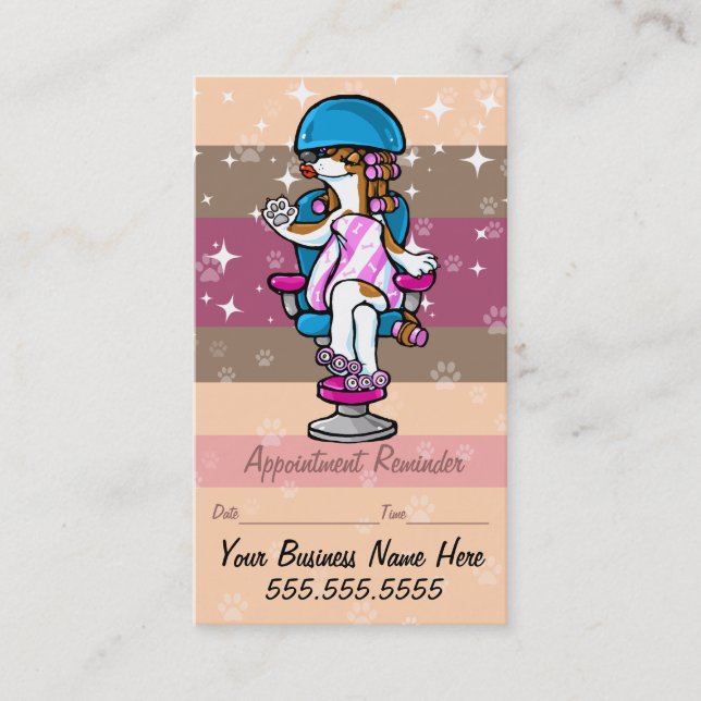 Dog Grooming.Pet groomer.Appointment reminder. Appointment Card (Front)