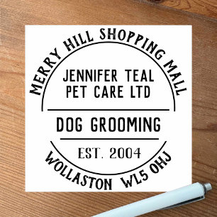 Dog Grooming Rubber Stamp