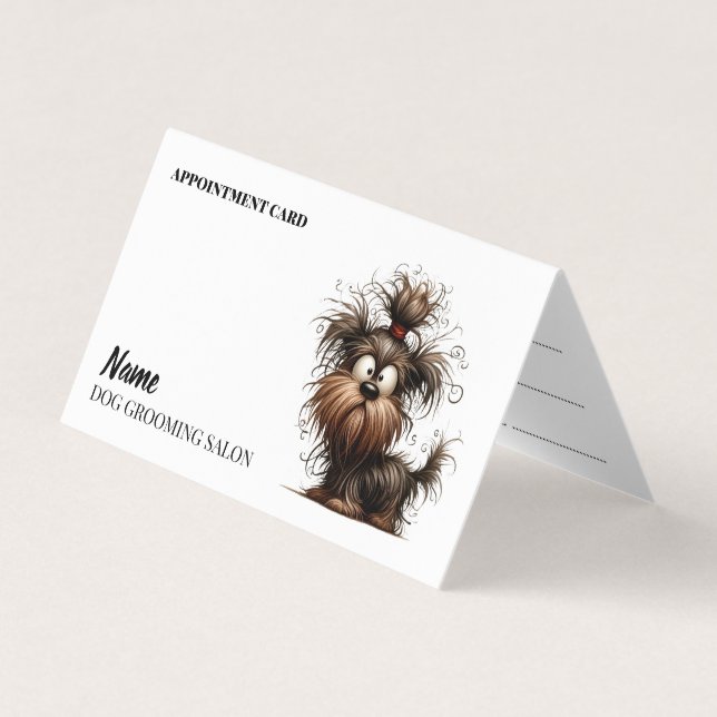 Dog grooming salon Appointment Business Card (Front)