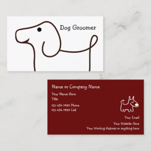 Dog Grooming Service Business Cards