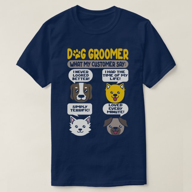 Dog Grooming T-Shirt (Design Front)