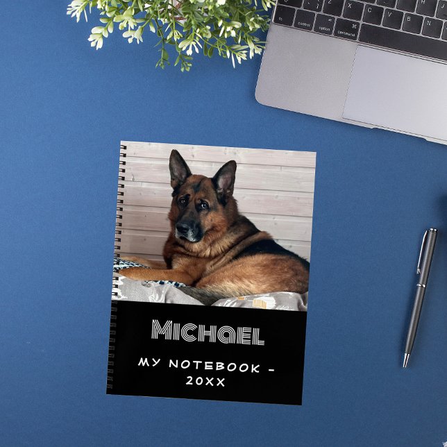 Dog GSD photo black white Notebook (Creator Uploaded)