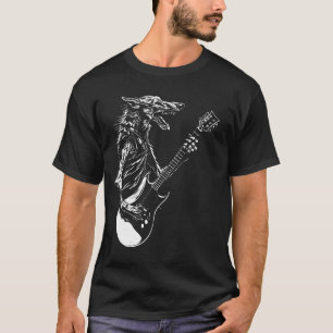 Dog Guitarist Guitar - Deerhound Dad Mom T-Shirt