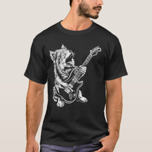 Dog Guitarist Guitar - Finnish Spit Dad Mom T-Shirt