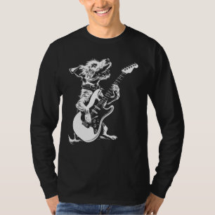 Dog Guitarist Guitar - Jack Russell Dad Mom T-Shirt