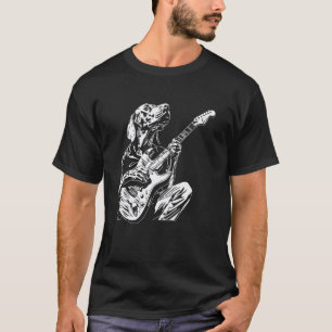 Dog Guitarist Guitar - Redbone Coonhound Dad Mom T-Shirt
